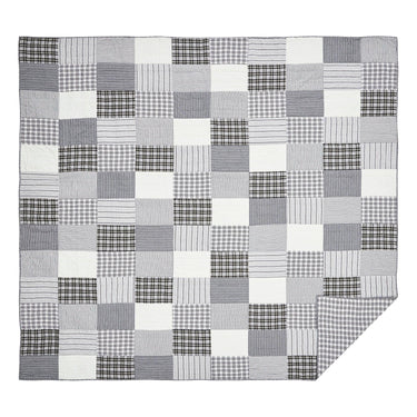 Sawyer Mill Black California King Quilt 130Wx115L VHC Brands - The Fox Decor